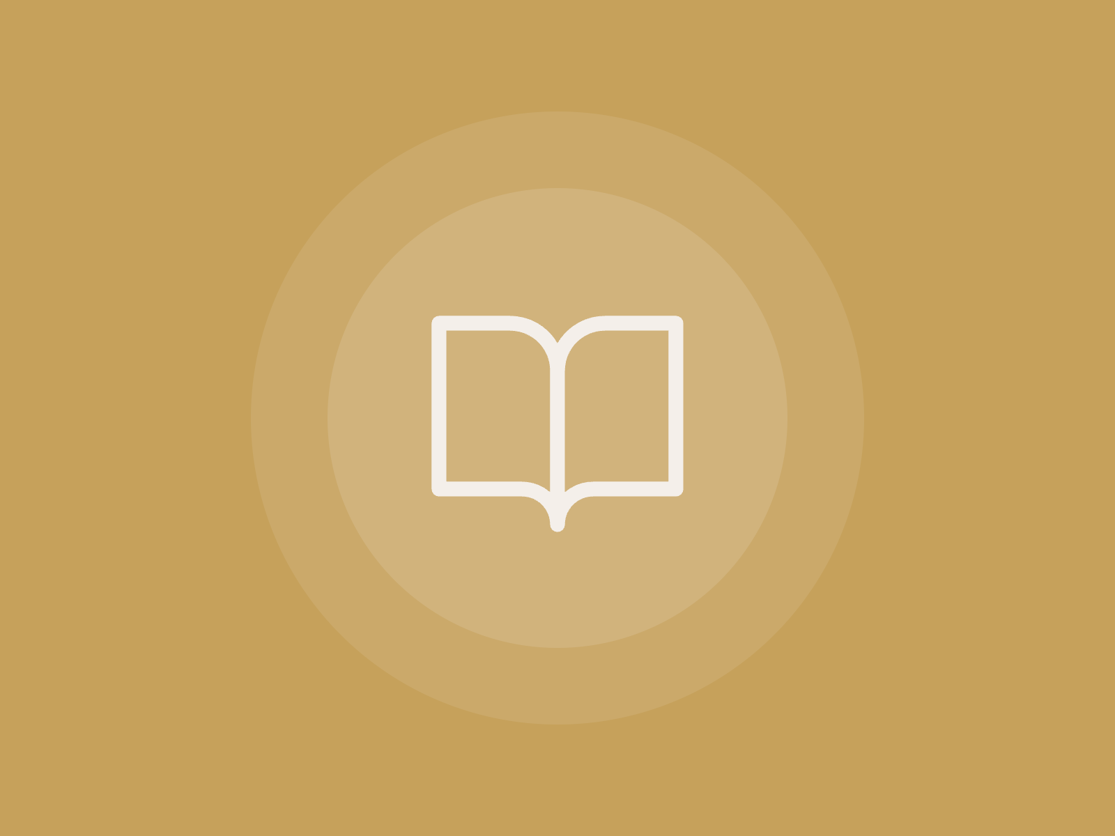 Open book icon on gold