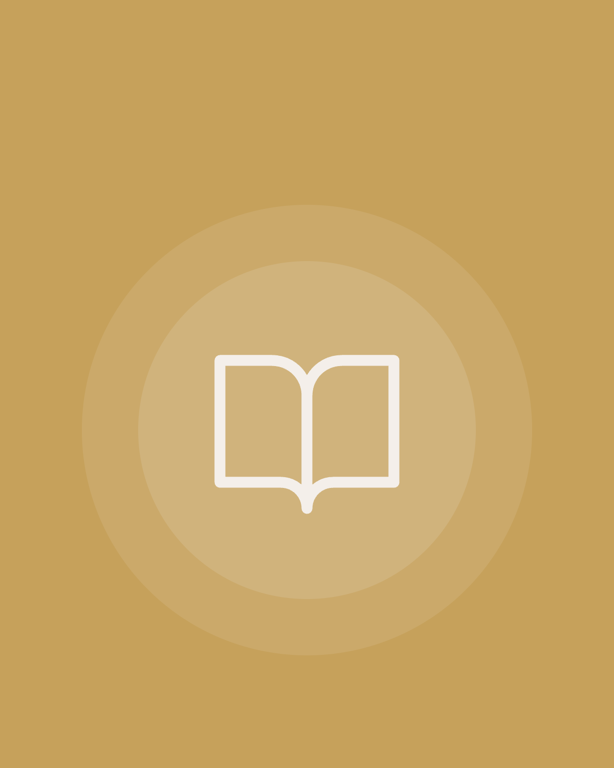 Open book icon on a gold arch